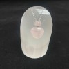 Rose Quartz Apple Silver Pendant (Chain Not Included)